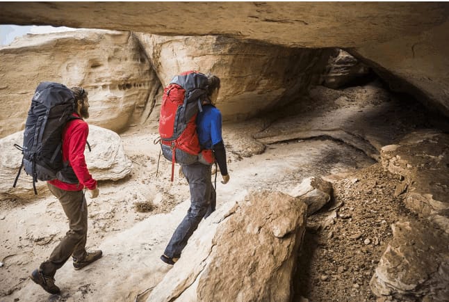 Hiking with a backpack hotsell