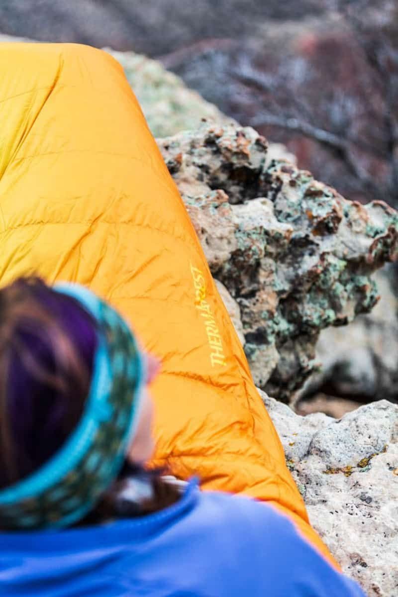 Thermarest yellow sleeping bag